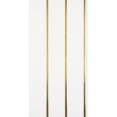 Панель ПВХ 3-х секционная БЕЛАЯ ЗОЛОТО 3000*240 мм